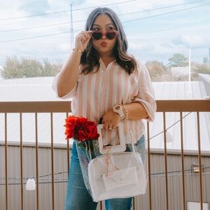 J. Crew Striped Button Down Top